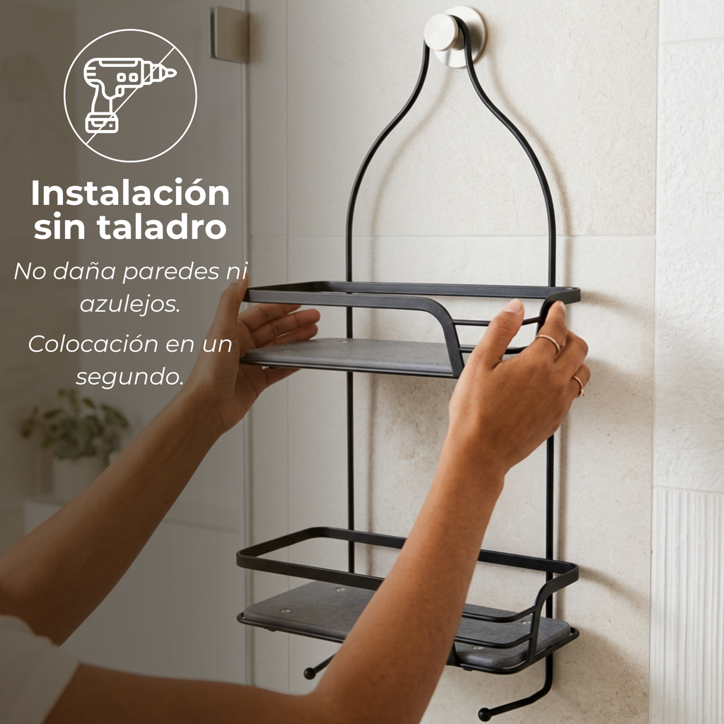 Organizador de Ducha premium con Base de Diatomita